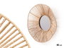 Giftdecor Miroir Vuelo Ondas Cuerda 40 cm Naturel Verre Métal Papier (Set de 6)
