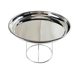 Fackelmann Ensemble support et plateau pour fruits de mer - Acier inoxydable et chromé - Présentation huîtres et coquillages - 34,7 cm