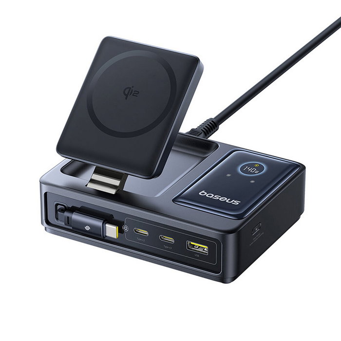 Baseus Chargeur USB de Bureau P10170902123-00 Noir 140W Qi 2.0 Baseus Chargeur USB de Bureau P10170902123-00 Noir 140W Qi 2.0