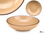 Vessia Assiette creuse 20 cm Beige en céramique (Set de 36)