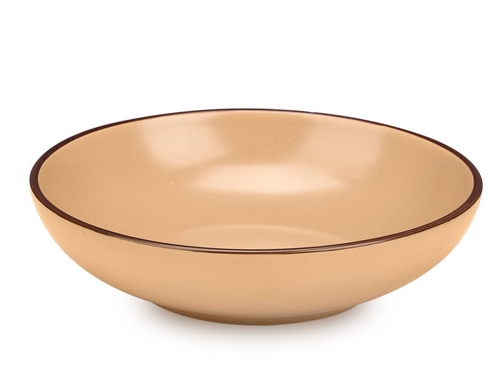Vessia Assiette creuse 20 cm Beige en céramique (Set de 36)
