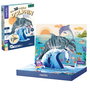 MIEREDU Puzzle 3D éducatif et écologique Dauphin - Construction STEAM pour enfants à partir de 6 ans - Modèle animal en 3D avec cartes de référence multilingues