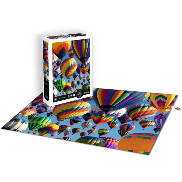 Sentosphere Calypto Puzzle 1000 Pièces - Montgolfières - Toucher Soyeux - Fabrication Française - Dès 9 Ans