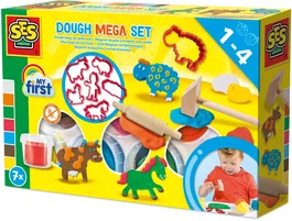 Ses Creative - Méga Kit de Pâte à Modeler My First avec Outils pour Créativité et Apprentissage des Formes - Sensoriel - Âge 1+