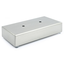 Q&Q Pied de meuble métallique Patty 220x108 mm H45 Nickel satiné