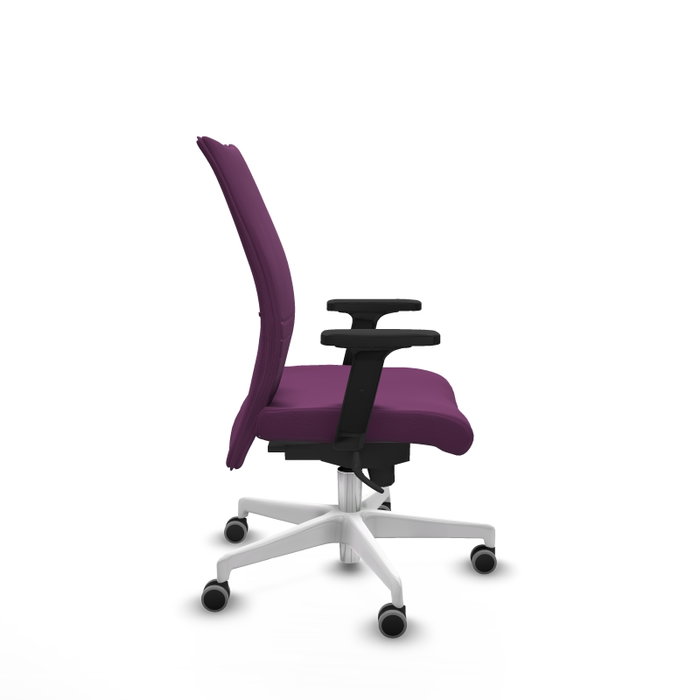 Piqueras Y Crespo Chaise Albacete Confidente, Similpiel Morado, Base Blanche, Brazos 2D