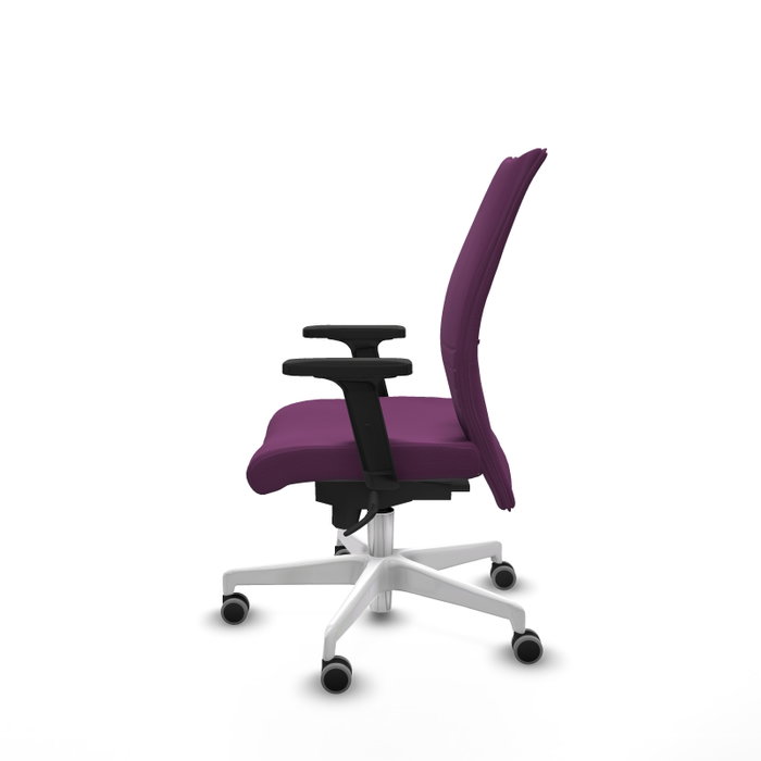Piqueras Y Crespo Chaise Albacete Confidente, Similpiel Morado, Base Blanche, Brazos 2D