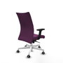 Piqueras Y Crespo Chaise Albacete Confidente, Similpiel Morado, Base Blanche, Brazos 2D