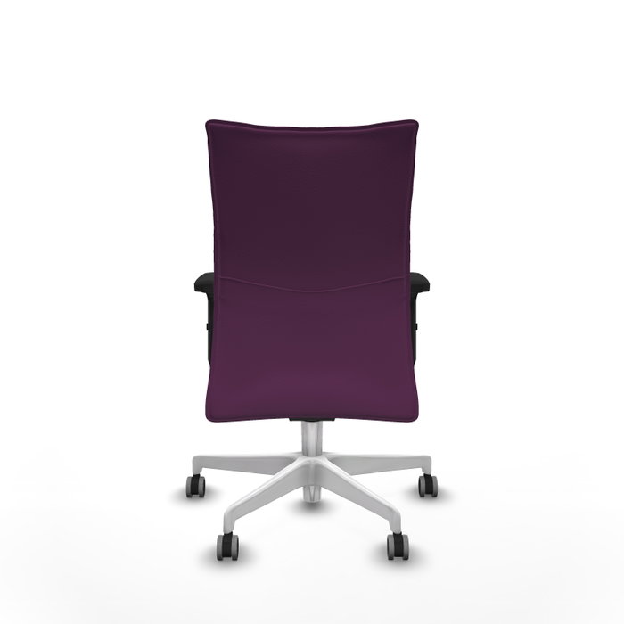 Piqueras Y Crespo Chaise Albacete Confidente, Similpiel Morado, Base Blanche, Brazos 2D