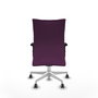 Piqueras Y Crespo Chaise Albacete Confidente, Similpiel Morado, Base Blanche, Brazos 2D