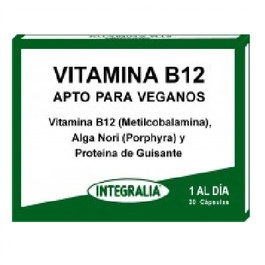 INTEGRALIA Vitamine B12 pour végétaliens, 30 capsules