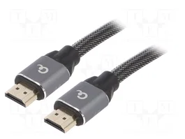 GEMBIRD Câble HDMI Premium 1m Noir Textile 4K UHD + Ethernet