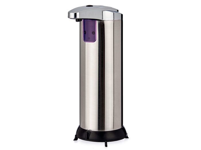 Berilo Distributeur À Capteur 220 ml Acier Inoxydable Argenté 7x18.5x11 cm (Set de 12)