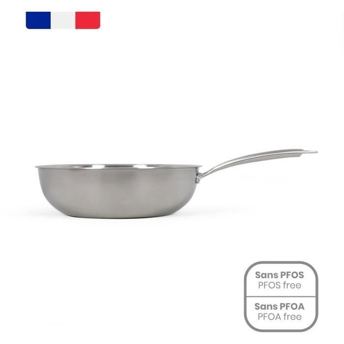 Livoo Wok en acier inoxydable MEP162 Ø 28 cm