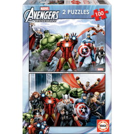 EDUCA BORRAS Puzzles Vengadores Avengers Marvel 2x100pzs