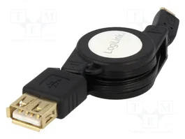 LOGILINK Câble OTG USB 2.0 de 0,75m Noir