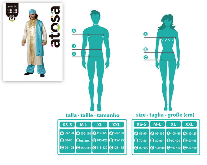 Déguisement Hindou Homme Adulte Beige avec Turban - Pantalon, Tunique et Turban Inclus - Taille XL - Polyester