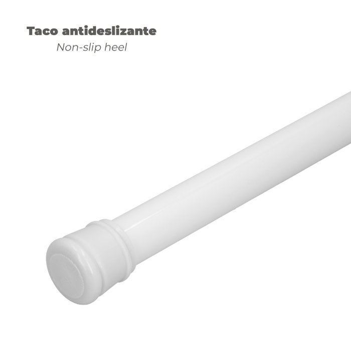 ORYX Barre de douche extensible en aluminium blanc 125 à 220 cm ORYX Barre de douche extensible en aluminium blanc 125 à 220 cm