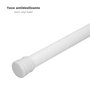 ORYX Barre de douche extensible en aluminium blanc 125 à 220 cm