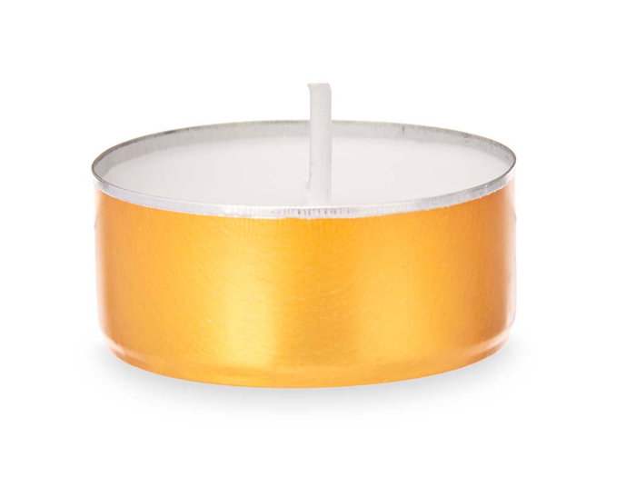 Acorde Lot de 50 bougies chauffe-plat 4 heures doré 19 x 3 x 19 cm (Set de 20)