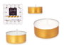 Acorde Lot de 50 bougies chauffe-plat 4 heures doré 19 x 3 x 19 cm (Set de 20)