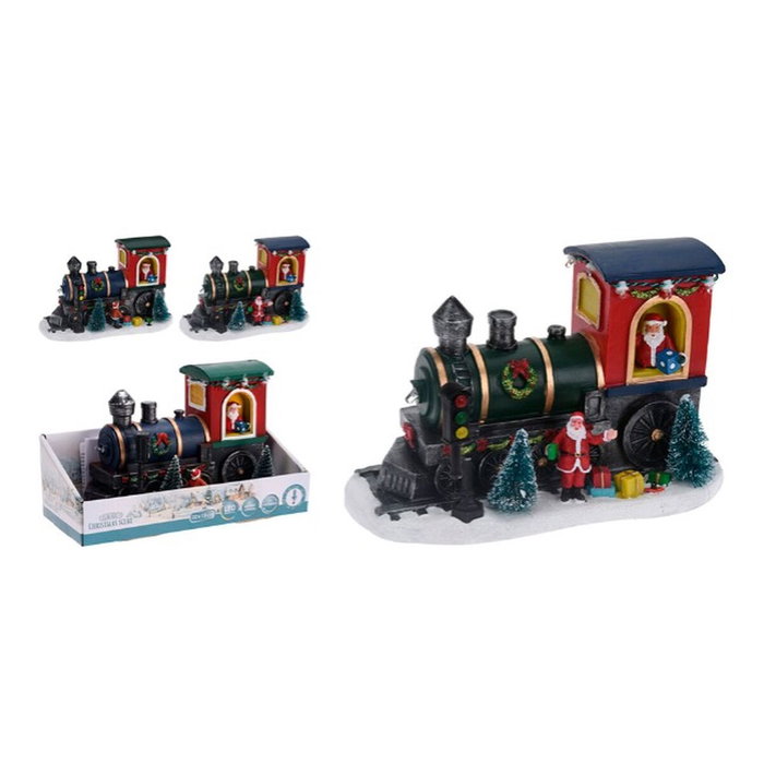Figurine Décorative BASIC & CO Train Père Noël 22 x 13 cm Figurine Décorative BASIC & CO Train Père Noël 22 x 13 cm