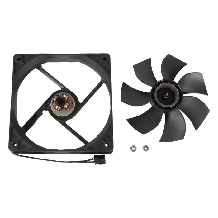 Unykach Ventilateur Boîtier 120 mm Noir - Double Roulement à Billes, PWM, 900-1800 tr/min, Silencieux
