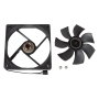 Unykach Ventilateur Boîtier 120 mm Noir - Double Roulement à Billes, PWM, 900-1800 tr/min, Silencieux