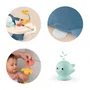 Smoby Siège de Bain 2 en 1 avec Table d'Activités Réglable, Fixation par Ventouse, Bleu