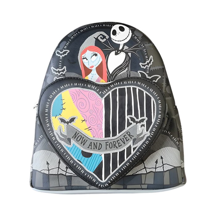 Loungefly Sac à dos Jack et Sally Cœur Partagé L'Étrange Noël de monsieur Jack 26cm Loungefly Sac à dos Jack et Sally Cœur Partagé L'Étrange Noël de monsieur Jack 26cm