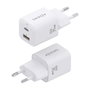 Chargeur mural Aisens ASCH-35W2P024-W Blanc Multicouleur