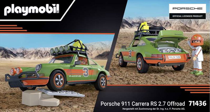 Playmobil Porsche 911 Carrera RS 2.7 Offroad Edition, Voiture de collection Playmobil Porsche 911 Carrera RS 2.7 Offroad Edition, Voiture de collection