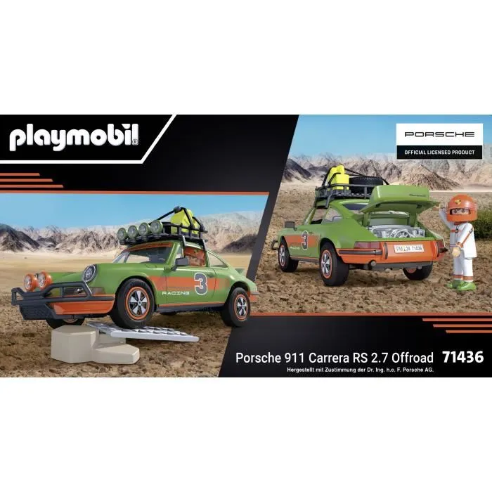 Playmobil 71436 - Porsche 911 Carrera RS 2.7 Offroad Edition, Voiture de Collection Classique pour Adulte Playmobil 71436 - Porsche 911 Carrera RS 2.7 Offroad Edition, Voiture de Collection Classique pour Adulte