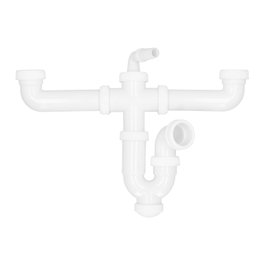 ABRISA Siphon Double avec Double Évacuation 1 1/2'' Ø 40mm
