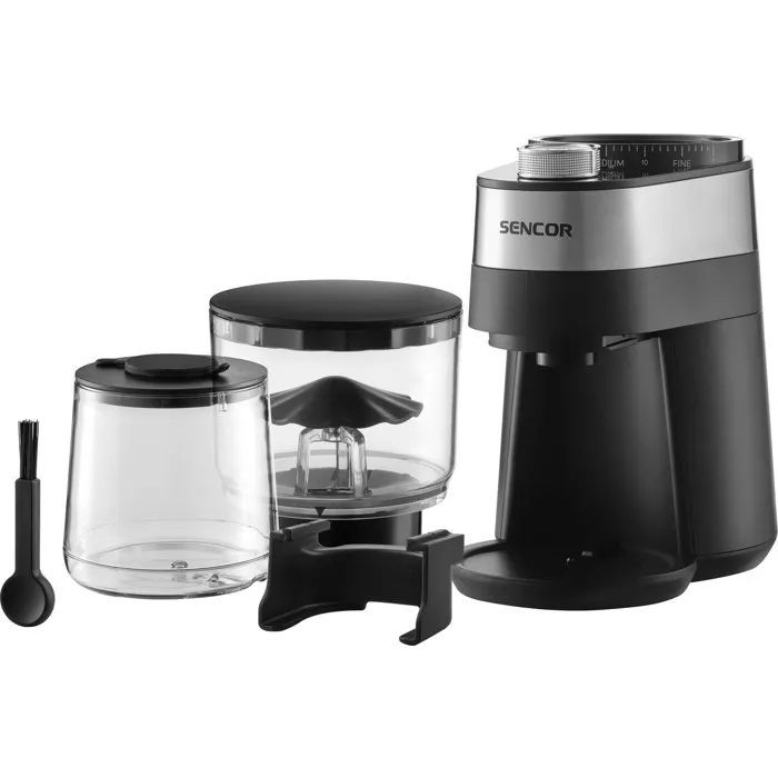 Sencor SCG 5060BK - Moulin à café électrique noir avec meules plates en acier et 30 réglages de mouture Sencor SCG 5060BK - Moulin à café électrique noir avec meules plates en acier et 30 réglages de mouture