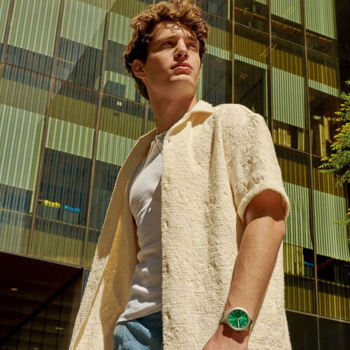 Montre Homme Swatch SB07S101G Vert Argenté (Ø 47 mm)