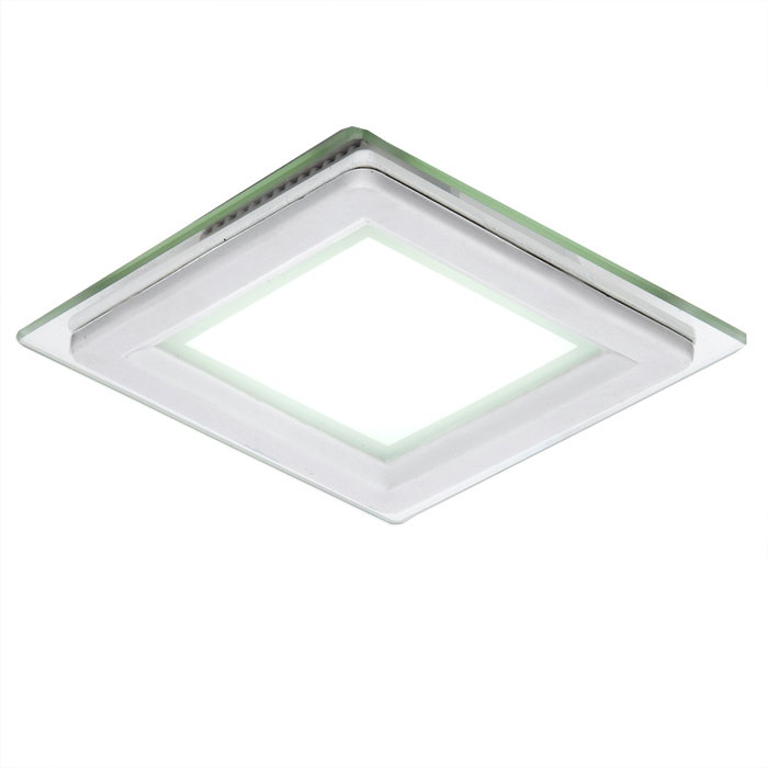 Spot LED encastrable carré 6 W, 600 lm, 6000 K, Blanc froid