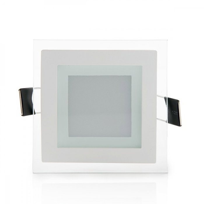 Spot LED encastrable carré 6 W, 600 lm, 6000 K, Blanc froid