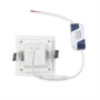 Spot LED encastrable carré 6 W, 600 lm, 6000 K, Blanc froid