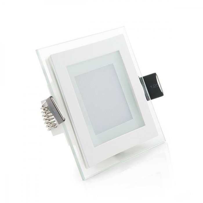 Spot LED encastrable carré 6 W, 600 lm, 6000 K, Blanc froid