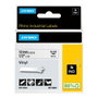 Dymo Ruban d'étiquetage Rhino en vinyle 12 mm x 5,5 m Noir sur blanc