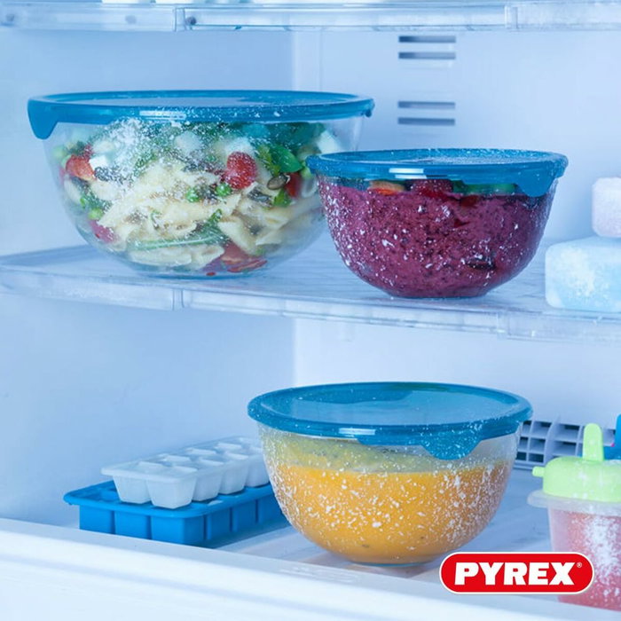 Pyrex Ensemble de Boîtes à Lunch Transparent Turquoise 5 Pièces Pyrex Ensemble de Boîtes à Lunch Transparent Turquoise 5 Pièces