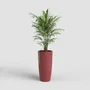 Artevasi Pot Santorini Rouge Foncé – Intérieur/Extérieur – Plastique Résistant UV – Ø33 x H65 cm – 43 L
