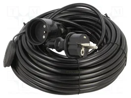 KEL Rallonge réseau H05VV-F 20m 3G1,5mm2 noir