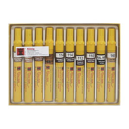 KONIG Boîte de 10 crayons de retouche pour bois assortis