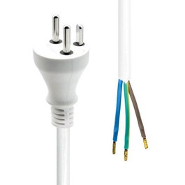 MicroConnect Câble d'alimentation Type K Extrémité ouverte 7m Blanc