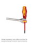 WOLFPACK LINEA PROFESIONAL Tournevis Plat Isolé VDE 1 000 V 0,8 x Ø 4,0 x 100 mm