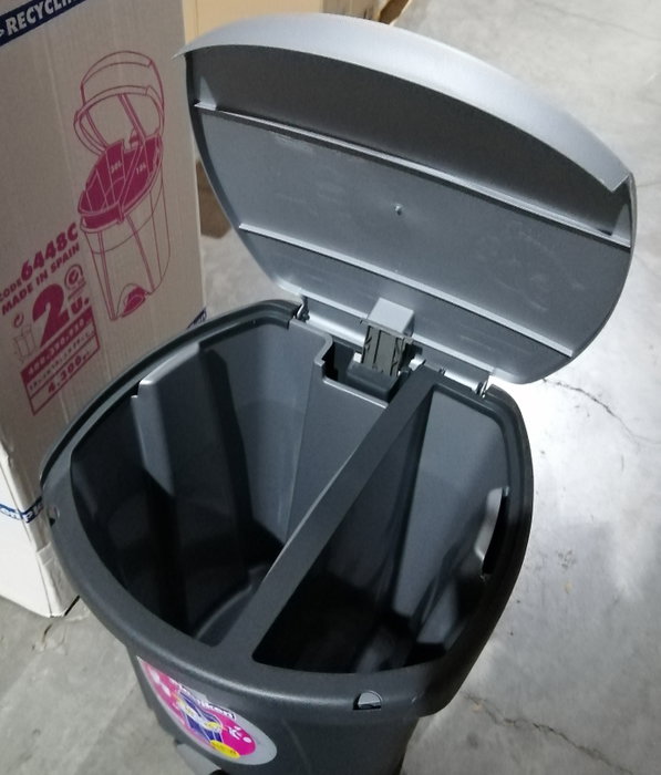 PLASTIKEN Finst Cubo Pedal Eco 30+18L Grafito PLASTIKEN Finst Cubo Pedal Eco 30+18L Grafito