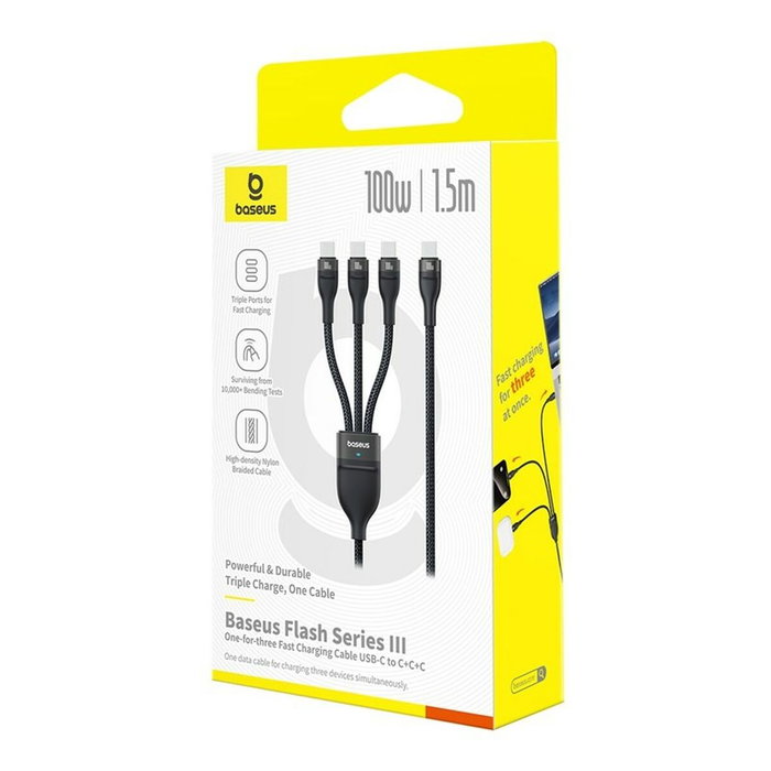 Baseus Câble USB-C vers USB-C Noir 1,5 m