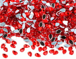 Innspiro Gemmes décoratives acryliques goutte rouge 5x8mm, 5000 unités